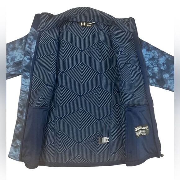 Under Armour Womens ColdGear Storm Infrared Jacket Soft Shell Tie Dye Blue Small - Picture 3 of 7